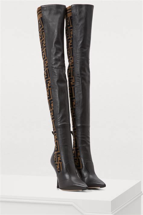 fendi thigh boots|Fendi platform knee high boots.